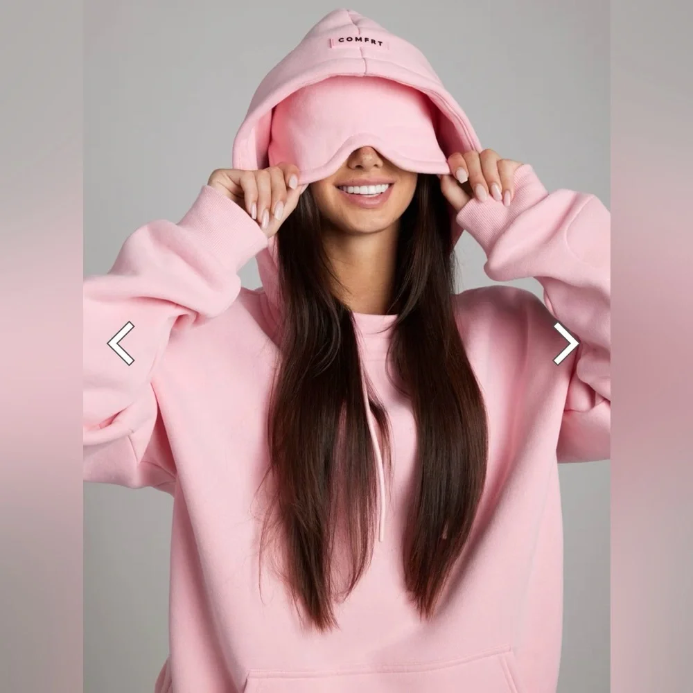 Comfrt Petal Pink Airplane Mode Hoodie and Joggers - Picture 1 of 10
